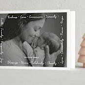 "Faith, community and love" - Holiday Cards in Snow by N. - Folded Card