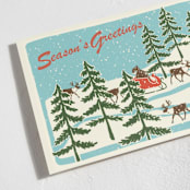 "Vintage North Pole" - Holiday Cards in Sleigh Ride by Lauren Jinhee - Detail