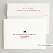 "Vintage North Pole" - Holiday Cards in Sleigh Ride by Lauren Jinhee - FREE Recipient Addressing