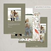 "Winter Greens" - Holiday Cards in Spruce by Cedar and Grey - Back of Card Options