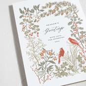 "Winter Greens" - Holiday Cards in Spruce by Cedar and Grey - Detail