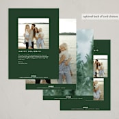 "Winter Sunroom Vista" - Holiday Cards in Wreath by Petra Kern - Back of Card Options