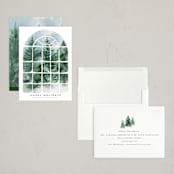 "Winter Sunroom Vista" - Holiday Cards in Wreath by Petra Kern - Assembled