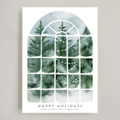 "Winter Sunroom Vista" - Holiday Cards in Wreath by Petra Kern - Full Design