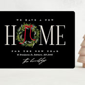 "Classic Home" - Holiday Cards in Cinder by Erin L. Wilson - Front