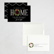 "Classic Home" - Holiday Cards in Cinder by Erin L. Wilson - Assembled