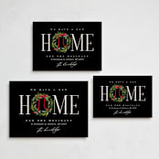 "Classic Home" - Holiday Cards in Cinder by Erin L. Wilson - Formats Available