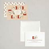 "Around the Table" - Holiday Cards in Holly Berry by Jamie Alexander - Assembled