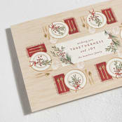 "Around the Table" - Holiday Cards in Holly Berry by Jamie Alexander - Detail