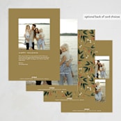 "Faubourg" - Holiday Cards in Pudding by Leia Matt - Back of Card Options