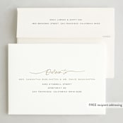"Faubourg" - Holiday Cards in Pudding by Leia Matt - FREE Recipient Addressing
