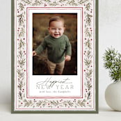 "Pine Frame" - Holiday Cards in Wreath by Everett Paper Goods - Front