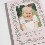 "Sketched Holly" - Holiday Cards in Candy by frau brandt - Detail