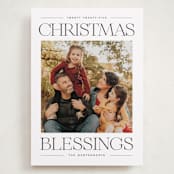 "Modern Editorial" - Holiday Cards in Licorice by Ekko Studio - Front