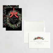 "Festive Holiday" - Holiday Cards in Holly Berry by Susan Moyal - Assembled