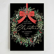 "Festive Holiday" - Holiday Cards in Holly Berry by Susan Moyal - Full Design