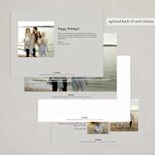 "Photogenic" - Holiday Cards in Titanium by Gwen Bedat - Back of Card Options