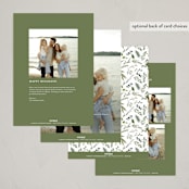 "Christmas Bow" - Holiday Cards in Pine by Susan Moyal - Back of Card Options