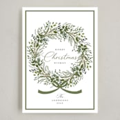 "Christmas Bow" - Holiday Cards in Pine by Susan Moyal - Full Design