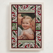"Teaberry Stained Glass" - Holiday Cards in Garland by Thomas Ward - Front