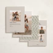 "Teaberry Stained Glass" - Holiday Cards in Garland by Thomas Ward - Back of Card Options