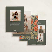 "Christmas Poppies" - Holiday Cards in Balsam by Tara Grangroth - Back of Card Options