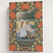 "Christmas Poppies" - Holiday Cards in Balsam by Tara Grangroth - Folded Card