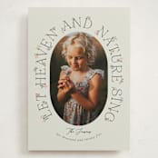 "Flora" - Holiday Cards in Mint by Brynne Foster - Front