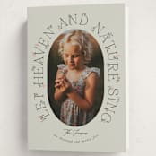 "Flora" - Holiday Cards in Mint by Brynne Foster - Folded Card