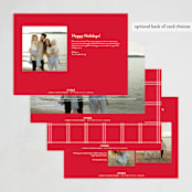 "Merry Title" - Holiday Cards in Poinsettia by Brooke Chandler - Back of Card Options
