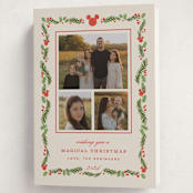 "Disney’s mickey Vintage holiday greens" - Holiday Cards in Stocking by Creo Study - Folded Card