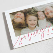 "So Very Merry Script" - Holiday Cards in Santa Suit by Kristen Magee - Detail