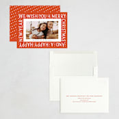 "Best Wishes" - Holiday Cards in Cherry by Ani Somi - Assembled