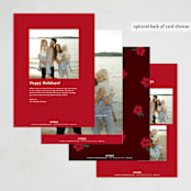 "Painted Petals" - Holiday Cards in Poinsettia by Kercia Jane - Back of Card Options