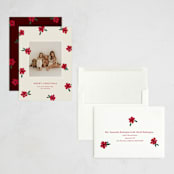 "Painted Petals" - Holiday Cards in Poinsettia by Kercia Jane - Assembled
