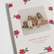 "Painted Petals" - Holiday Cards in Poinsettia by Kercia Jane - Detail