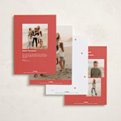 "Bowery" - Holiday Cards in Candy Cane by Megan Davis - Back of Card Options