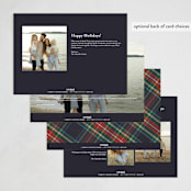 "Christmas tartan" - Holiday Cards in Flannel by Wildfield Paper Co - Back of Card Options