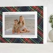 "Christmas tartan" - Holiday Cards in Flannel by Wildfield Paper Co - Folded Card