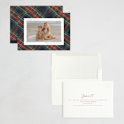"Christmas tartan" - Holiday Cards in Flannel by Wildfield Paper Co - Assembled