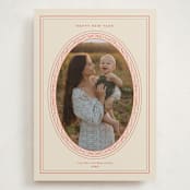"Classic Oval Frame" - Holiday Cards in Cream by Claire - Front