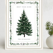 "Decorated Christmas" - Holiday Cards in Frost by Susan Moyal - Front