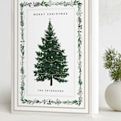 "Decorated Christmas" - Holiday Cards in Frost by Susan Moyal - Folded Card
