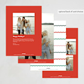 "Between the Lines" - Holiday Cards in Bright Berry by Kristie Kern - Back of Card Options