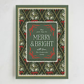 "Holiday Diamond Botanical Bouquet" - Holiday Cards in Forest by Jackie Crawford - Full Design
