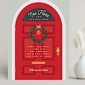 "Holiday Move" - Holiday Cards in Poinsettia by Erica Krystek - Front
