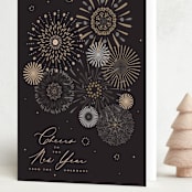 "fancy fireworks" - Holiday Cards in Midnight by Kamala Nahas - Folded Card
