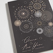 "fancy fireworks" - Holiday Cards in Midnight by Kamala Nahas - Detail