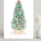 "Farmhouse Tree" - Holiday Cards in Apple by Tamara Hilje - Front