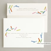 "confetti strips" - Holiday Cards in Candy by Ellen Schlegelmilch - FREE Recipient Addressing